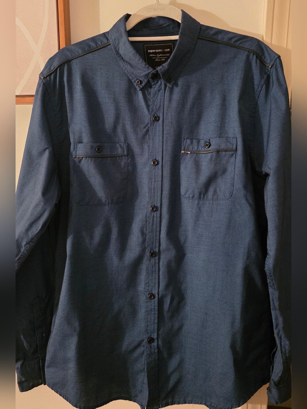 Men’s Button-Down Shirt in Deep Blue